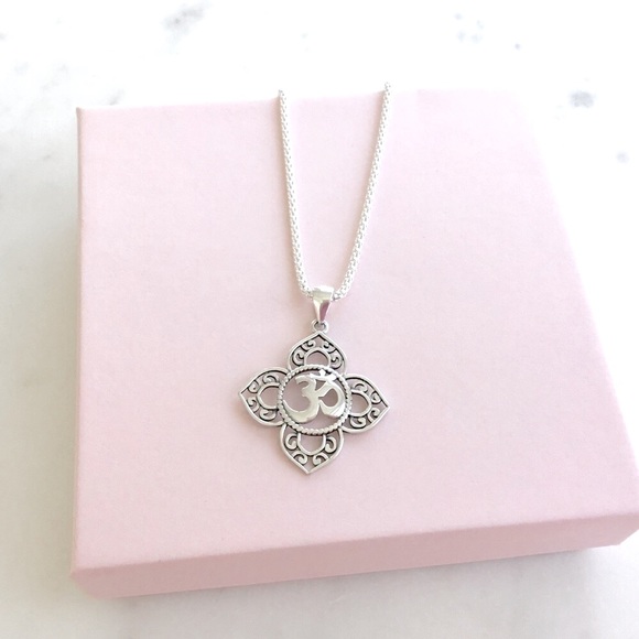 Sterling Silver Om Necklace - Picture 13 of 15